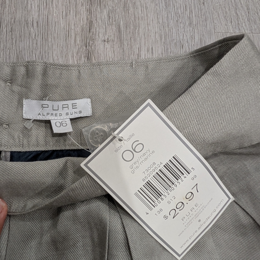 NWT Alfred Sung Pure Two-tone Mini Skirt Size 6 - Picture 4 of 8